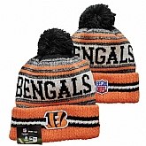 Bengals Team Logo Orange and Gray Pom Cuffed Knit Hat YD,baseball caps,new era cap wholesale,wholesale hats
